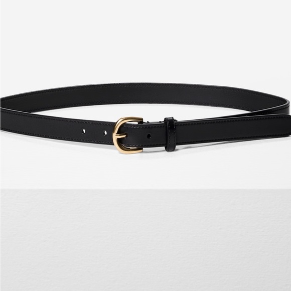 Aritzia slim black and gold belt main image 9